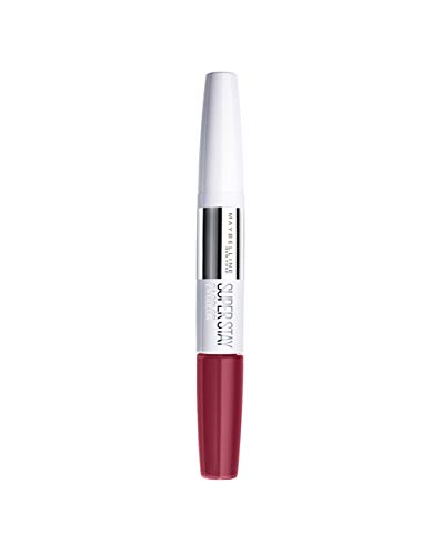 Maybelline New York Superstay 24Color Rossetto a Lunga Durata Doppio Gesto, Liquido Intenso e Balsamo per Fissare il Colore, 195 Raspberry