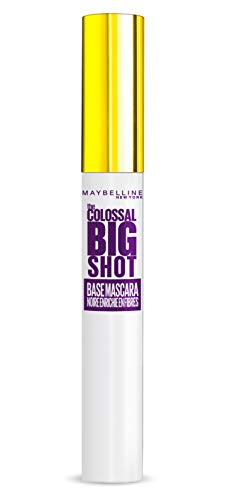 Maybelline New York The Colossal Big Shot Mascara Primer Occhi per Ciglia Volumizzate e Allungate, Nero
