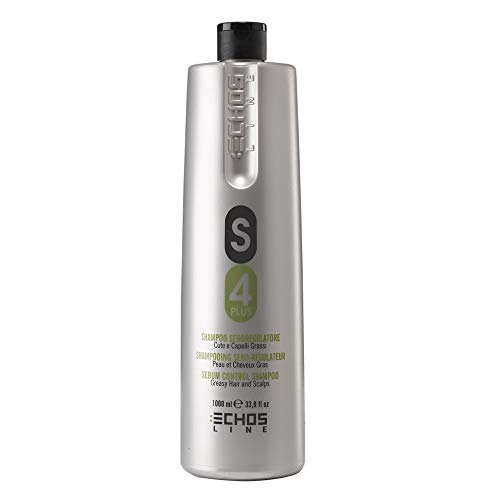 S4 Plus Shampoo Seboregolatore Cute e Capelli Grassi 1000 ml Echosline