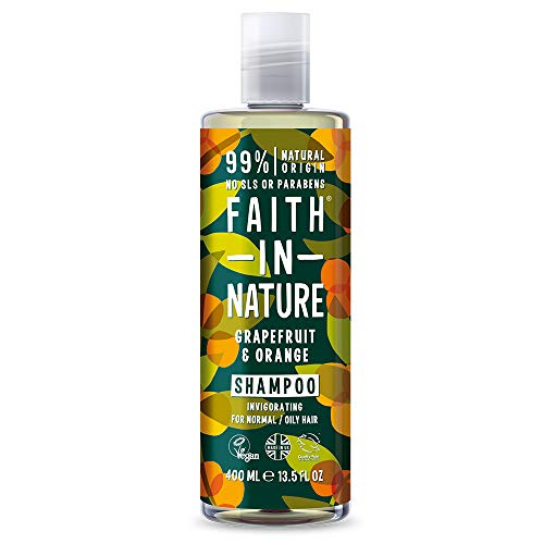 Faith In Nature Shampoo Naturale al Pompelmo e Arancia, Tonificante, Vegano, senza Parabeni e senza SLS, non Testato su Animali, per Capelli da Normali a Grassi, 400...