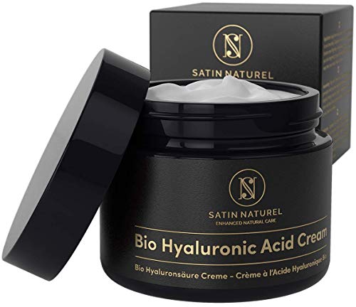 BIO Crema Viso Antirughe Acido Ialuronico Puro 100% BIOLOGICA 50 ml - Illuminante Viso Concentrato Vegano - Crema Idratante Viso Notte - Contorno Occhi con Aloe Vera...