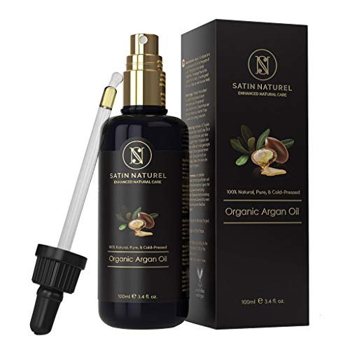 VINCITORE 06/20* L’Olio di Argan BIOLOGICO Vegano - Spremuto a Freddo - Flacone in Vetro Viola 100ml - Con Vitamine Antietà per Pelle Giovane, Capelli e Unghie...