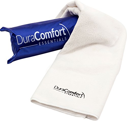 DuraComfort Essentials Asciugamano Super assorbente in microfibra anti-crespo dei capelli, grandi 41 x 19 pollici bianca