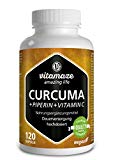 Vitamaze Curcuma + Curcumina Piperina ad alto dosaggio + Vitamina C in...