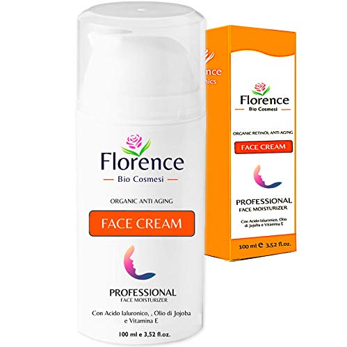100ml - BIO Crema Viso Acido Ialuronico Puro 100% Con Noti Agenti Antirughe ed Antietà. Crema Idratante Notte Per Décolleté e Contorno Occhi Con Vit. C, E ed...