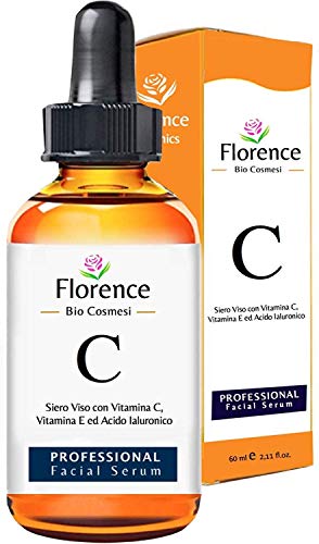60ml. BIO Siero Viso con ACIDO IALURONICO Puro 100% e BIOLOGICO e Vitamina C, E. Con Noti Agenti Antirughe, Antimacchie e Antietá - Contorno Occhi - Anche Per...