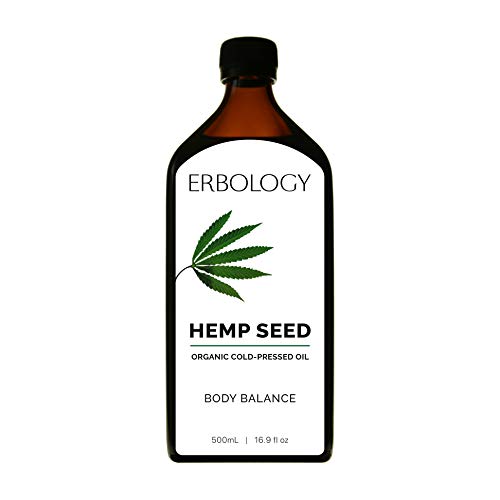 Olio di Semi di Canapa Bio 500ml - Spremuto a Freddo - Omega 6 - Omega 3 - Vitamina E - Antiossidanti