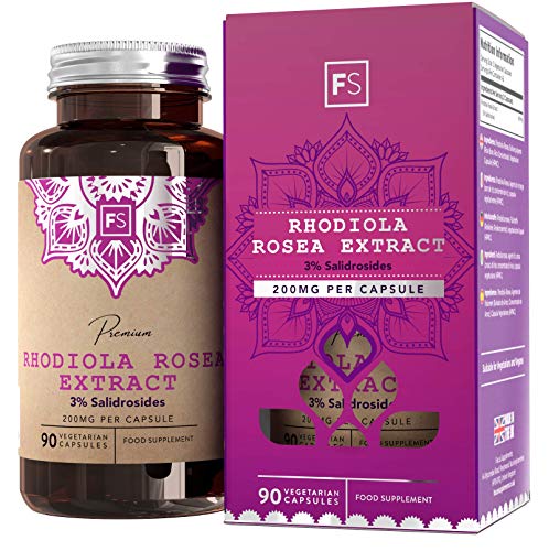 FS Rodiola Rosea Integratore 400mg per Dose | 90 Capsule Vegane | Integratori Nootropcio | Rhodiola ad alto Dosaggio con il 3% di Salidrosidi | Senza OGM, Allergeni,...