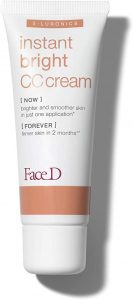 Face D - CC Cream, Crema Corretrice del Colore con Acido Ialuronico e SPF 20