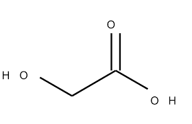 La struttura dell'acido glicolico