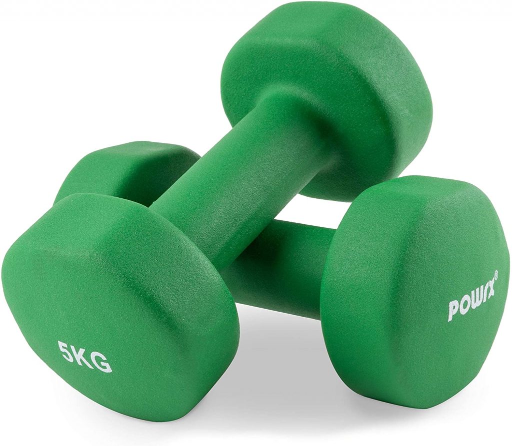 0,5-6 kg per Fitness diMio Manubri in neoprene allenamento di resistenza e muscoli in confezione doppia Soft Grip