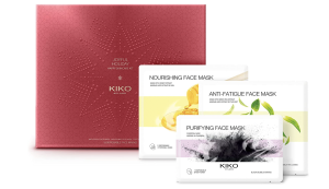 KIKO Milano Joyful Holiday – Happy Skincare Kit (Kit Skincare: 1 Maschera Anti-fatica, 1 Nutriente E 1 Purificante)