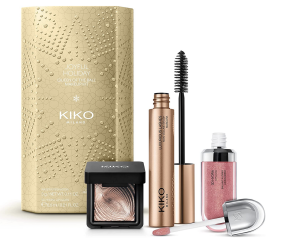 KIKO Milano Joyful Holiday – Queen Of The Ball Makeup Kit (Kit Makeup: Ombretto Metallizzato, Mascara E Lucidalabbra)