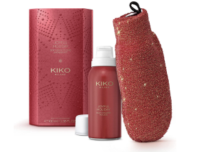 KIKO Milano Joyful Holiday – Soft Like A Cloud Shower Kit (Kit Skincare: Mini Mousse Doccia E Guanto Per Scrub)